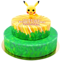 Pikablitz Torte mit Pokémon - Pikachu Figur-1
